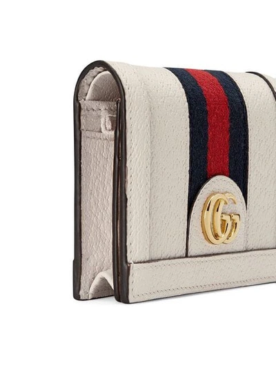 Shop Gucci Ophidia Card Case In White