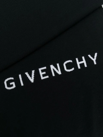 Shop Givenchy Intarsia Logo Scarf In Black