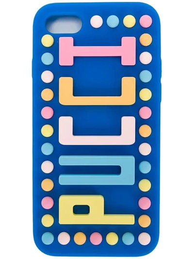 Shop Emilio Pucci Logo Iphone 7 Case In Blue