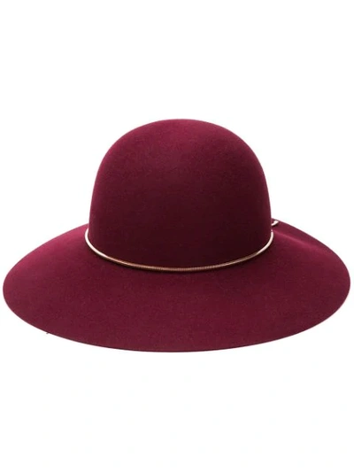 Shop Lanvin Logo Capeline Hat - Red