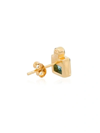 Blue Bling gold plated crystal stud