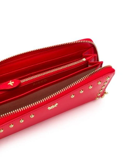 Shop Pinko Studded Wallet - Red