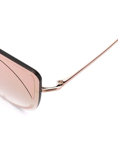 Shop Matthew Williamson Contrast Oversized Sunglasses In Gold