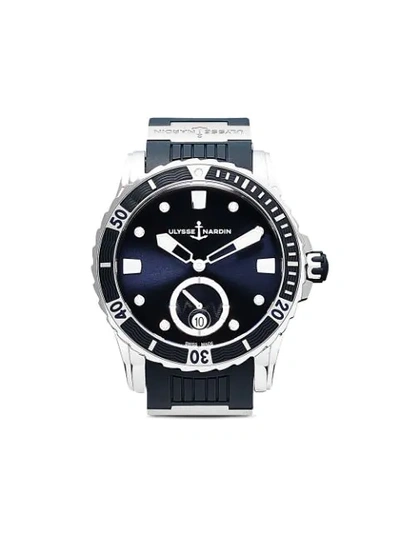 Shop Ulysse Nardin Lady Diver Manufacture 40mm In Blue With Diamonds