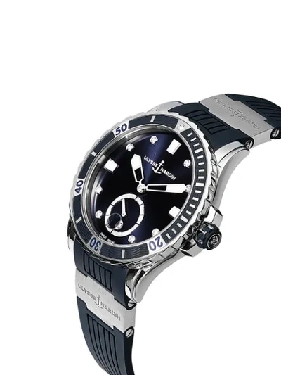 Shop Ulysse Nardin Lady Diver Manufacture 40mm In Blue With Diamonds