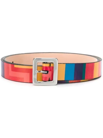 Shop Ps By Paul Smith Ps Paul Smith Colour Block Belt - Pink