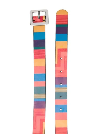 Shop Ps By Paul Smith Ps Paul Smith Colour Block Belt - Pink