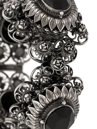 Shop Alexander Mcqueen Rose Bracelet - Silver
