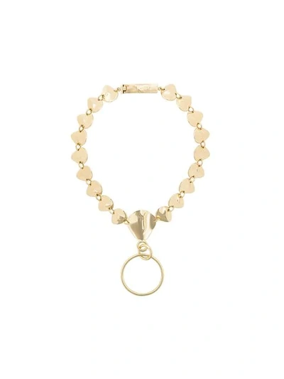 Shop Cornelia Webb Organic Brass Hoop Necklace In Gold