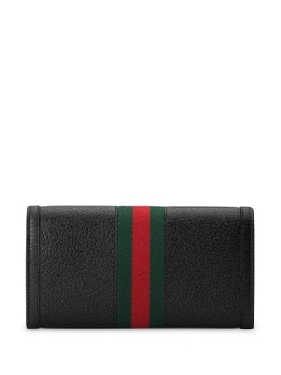 Shop Gucci Ophidia Gg Continental Wallet In Black