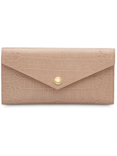 Shop Miu Miu Madras Wallet In Neutrals