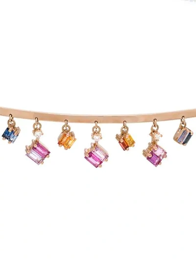 Shop Suzanne Kalan Rainbow Fireworks Charm Choker In Gold