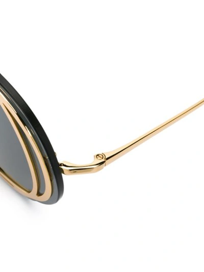 Shop Matthew Williamson Runde Sonnenbrille - Gold