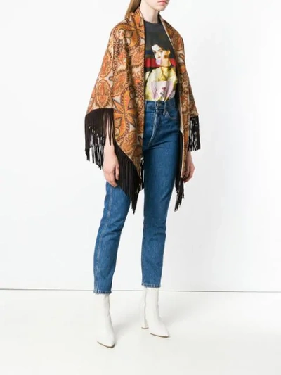 Shop Etro Paisley Fringed Shawl - Yellow