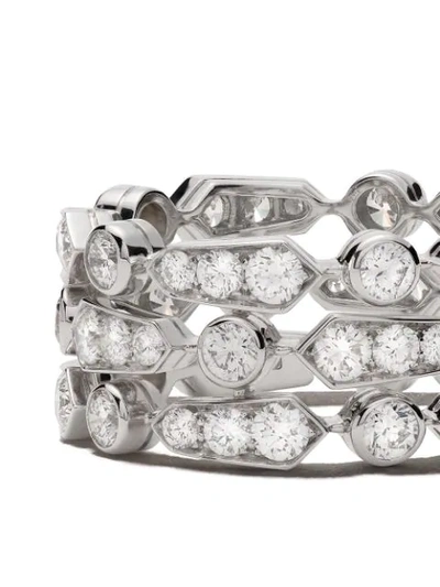 Shop De Beers 18kt White Gold Frost Diamond Band