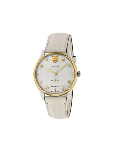 Shop Gucci G-timeless Watch, 40mm In Neutrals