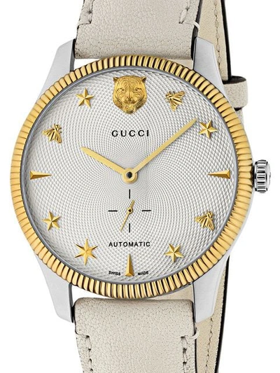 Shop Gucci G-timeless Watch, 40mm In Neutrals