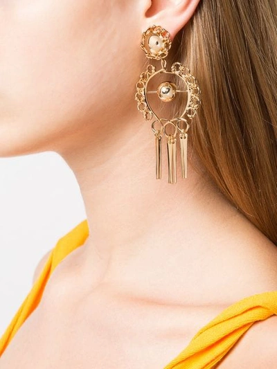 Shop Dannijo Ash Earrings In Yellow