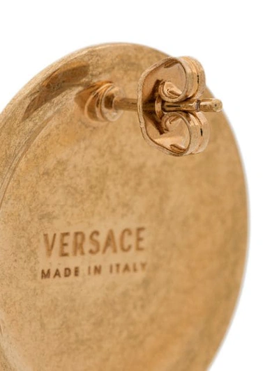 Shop Versace Medusa Earrrings In Kotp