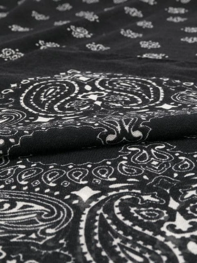 Shop Saint Laurent Large Bandana-print Scarf In Black
