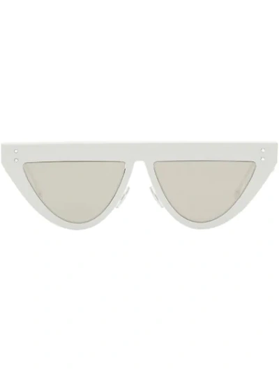 Shop Fendi Defender Sunglasses In White