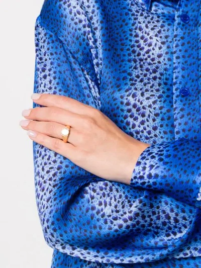 Shop Astley Clarke Mother Of Pearl Luna Signet Ring In Metallic