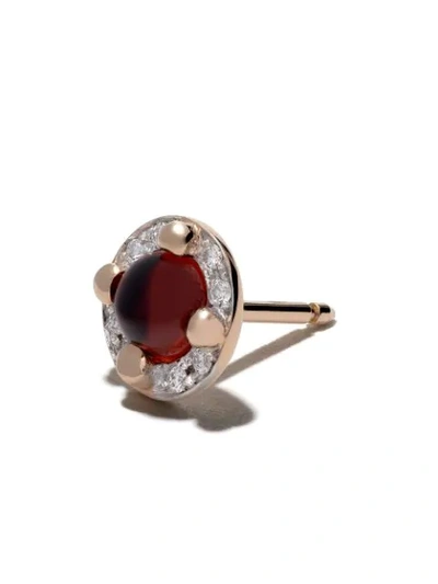 Shop Pomellato 18kt Rose Gold M'ama Non M'ama Garnet And Diamond Earrings In Red