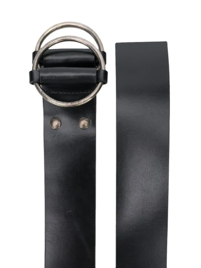 Shop Ann Demeulemeester Double-buckle Belt - Black