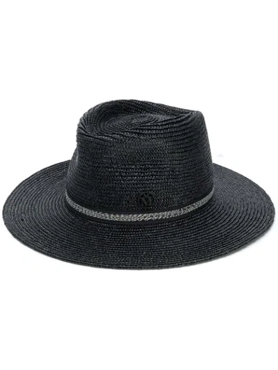 Shop Maison Michel Woven Hat - Black