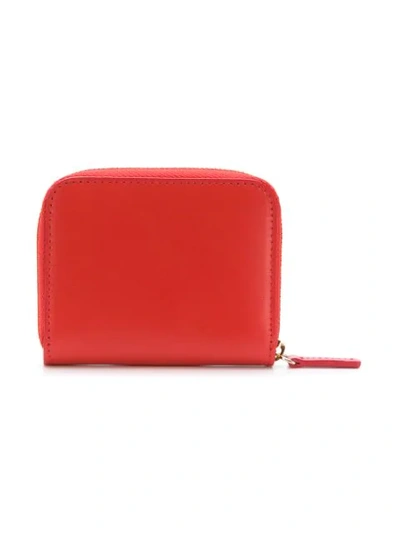 Shop Jil Sander Small Zip Around Wallet In Red