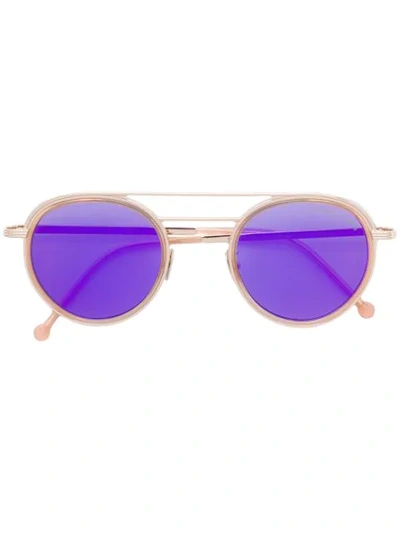 Shop Cutler And Gross Side Shield Sunglasses In Metallic