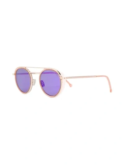 Shop Cutler And Gross Side Shield Sunglasses In Metallic
