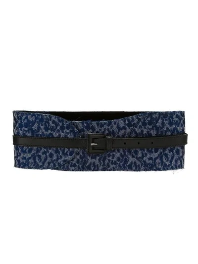 Shop Tufi Duek Printed Buckle Belt In Blue