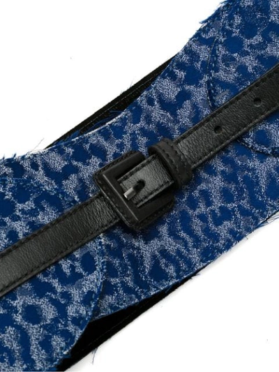 Shop Tufi Duek Printed Buckle Belt In Blue