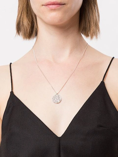 Shop Natasha Schweitzer Coin Pendant Necklace In Silver