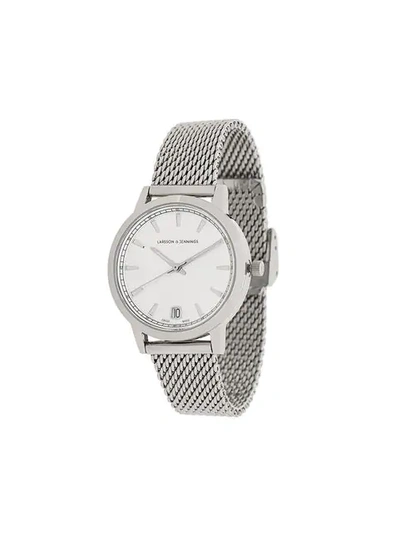 Shop Larsson & Jennings Velo 33mm Milanese Watch In Silver