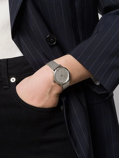 Shop Larsson & Jennings Velo 33mm Milanese Watch In Silver