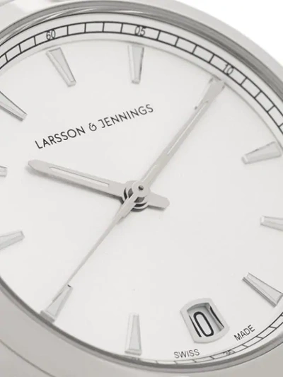 Shop Larsson & Jennings Velo 33mm Milanese Watch In Silver