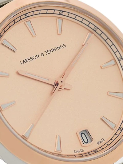 Shop Larsson & Jennings Velo 33mm Milanese Watch In Silver / Rose Gold