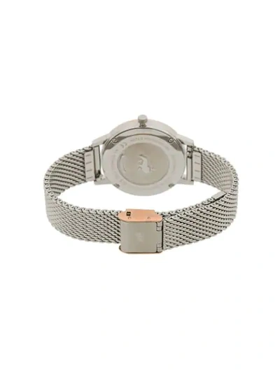 Shop Larsson & Jennings Velo 33mm Milanese Watch In Silver / Rose Gold