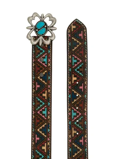 Shop Alanui Embellished Belt In Brown