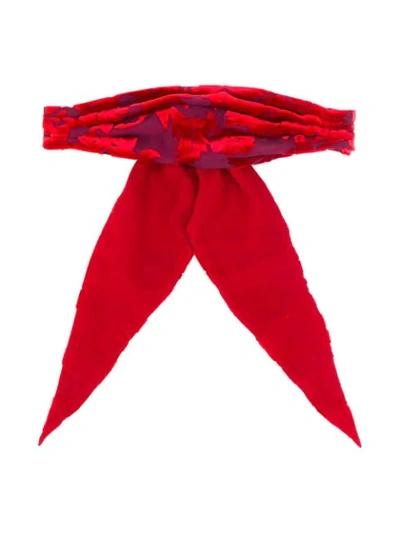 Shop Ann Demeulemeester Bow Hair-tie - Red