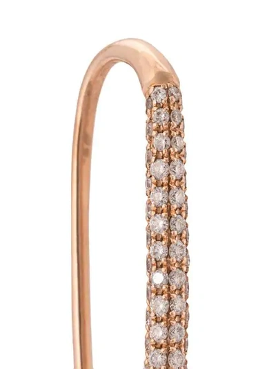 Shop Anita Ko 18kt Rose Gold Safety Pin Diamond Earring