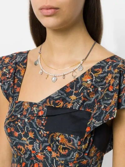 Iosselliani Silver Heritage Pearl Necklace In Metallic