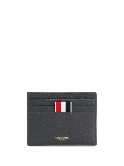 Shop Thom Browne Double-sided Cardholder With Note Compartment In Grey