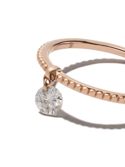 Shop Raphaele Canot 18kt Rose Gold Set Free Diamond Beaded Ring