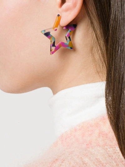 Shop Eshvi Star Earring In Blue