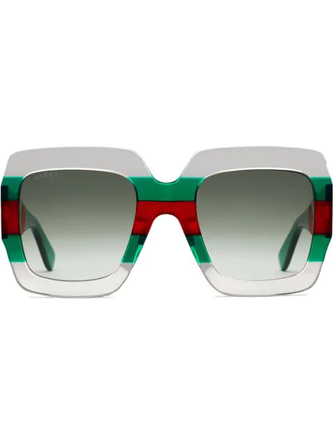 gucci green and red sunglasses