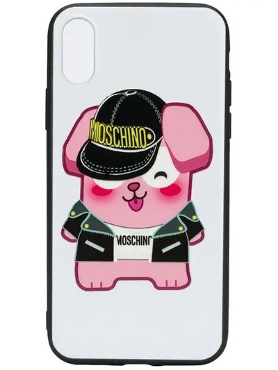 Shop Moschino Logo Iphone X Case In White