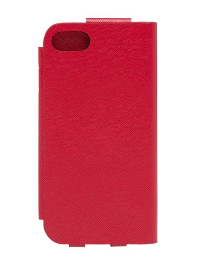 Shop Prada Iphone 7 And 8 Cover In F068z Fire Engine Red